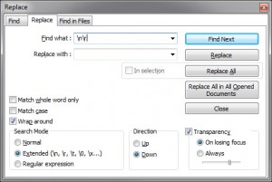Remove Empty Lines Using Notepad++ | Web Programmer Blog Remove Empty Lines Using Notepad++ | Web Programmer Blog